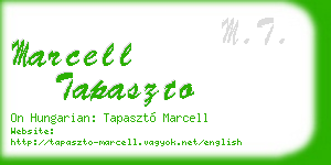 marcell tapaszto business card